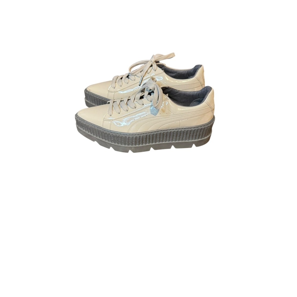 Fenty Puma Women's Cream Lace-Up Pointed Toe Sneakers - Picture 4 of 8